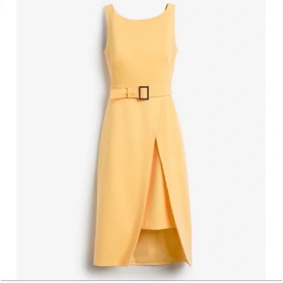 White House Black Market Yellow Mini Dress - Picture 4 of 8